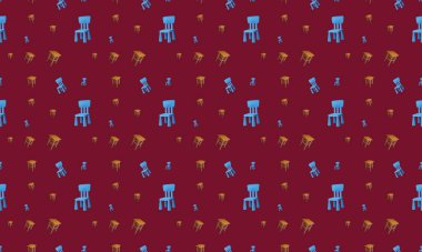 Farklı aksesuarlara sahip renkli arkaplan