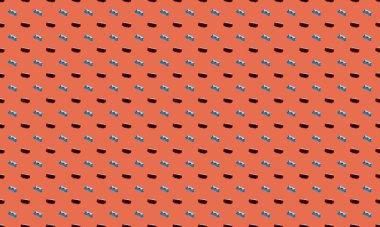 Farklı aksesuarlara sahip renkli arkaplan