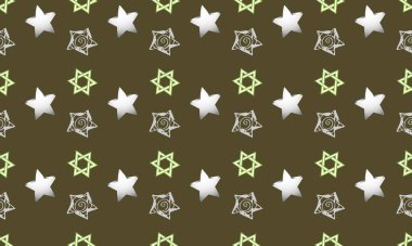 Farklı aksesuarlara sahip renkli arkaplan