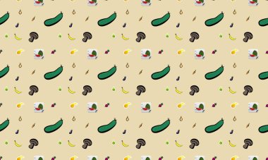 Farklı aksesuarlara sahip renkli arkaplan