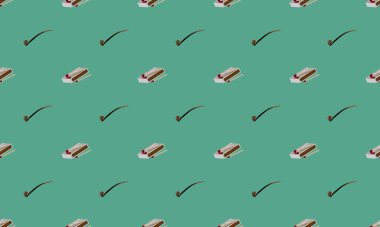 Farklı aksesuarlara sahip renkli arkaplan