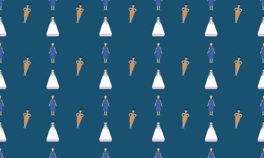 Farklı aksesuarlara sahip renkli arkaplan