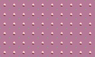 Farklı aksesuarlara sahip renkli arkaplan