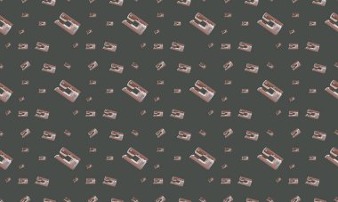 Farklı aksesuarlara sahip renkli arkaplan