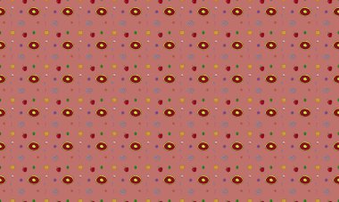 Farklı aksesuarlara sahip renkli arkaplan