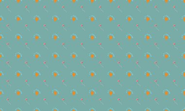 Farklı aksesuarlara sahip renkli arkaplan