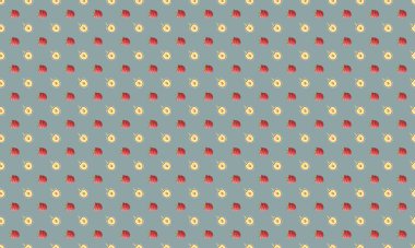 Farklı aksesuarlara sahip renkli arkaplan