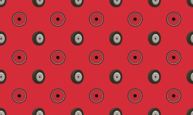 Farklı aksesuarlara sahip renkli arkaplan