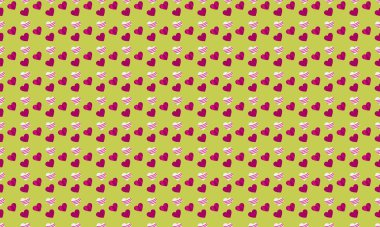 Farklı aksesuarlara sahip renkli arkaplan