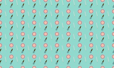 Farklı aksesuarlara sahip renkli arkaplan