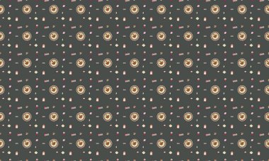 Farklı aksesuarlara sahip renkli arkaplan