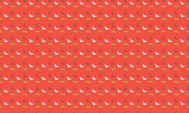 Farklı aksesuarlara sahip renkli arkaplan