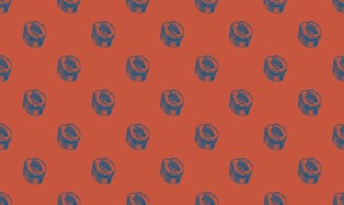 Farklı aksesuarlara sahip renkli arkaplan