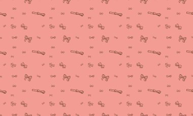 Farklı aksesuarlara sahip renkli arkaplan