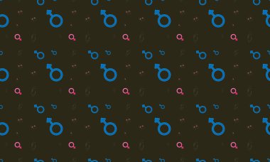 Farklı aksesuarlara sahip renkli arkaplan