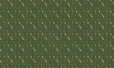 Farklı aksesuarlara sahip renkli arkaplan