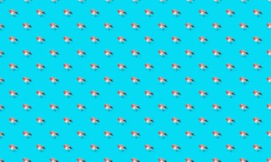 Farklı aksesuarlara sahip renkli arkaplan