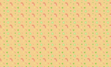 Farklı aksesuarlara sahip renkli arkaplan