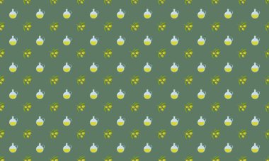 Farklı aksesuarlara sahip renkli arkaplan