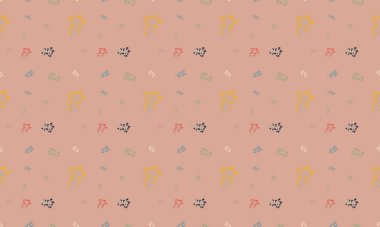 Farklı aksesuarlara sahip renkli arkaplan