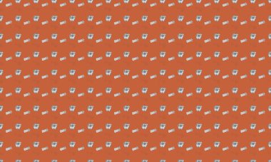 Farklı aksesuarlara sahip renkli arkaplan