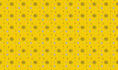 Farklı aksesuarlara sahip renkli arkaplan