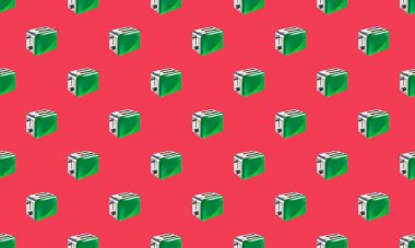 Farklı aksesuarlara sahip renkli arkaplan