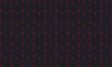 Farklı aksesuarlara sahip renkli arkaplan