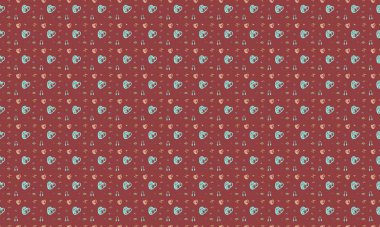 Farklı aksesuarlara sahip renkli arkaplan