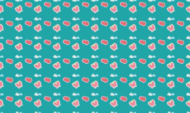 Farklı aksesuarlara sahip renkli arkaplan