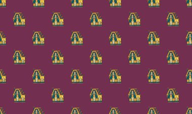 Farklı aksesuarlara sahip renkli arkaplan