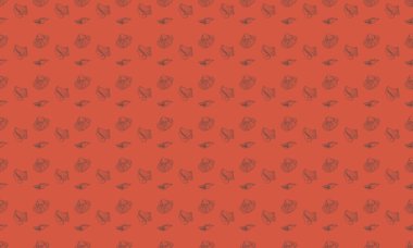 Farklı aksesuarlara sahip renkli arkaplan