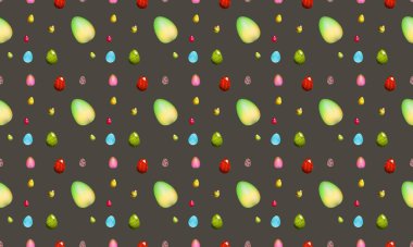 Farklı aksesuarlara sahip renkli arkaplan