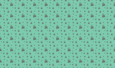 Farklı aksesuarlara sahip renkli arkaplan