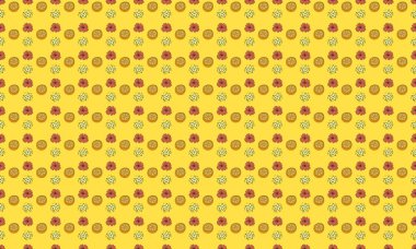 Farklı aksesuarlara sahip renkli arkaplan