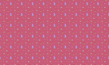 Farklı aksesuarlara sahip renkli arkaplan