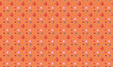 Farklı aksesuarlara sahip renkli arkaplan