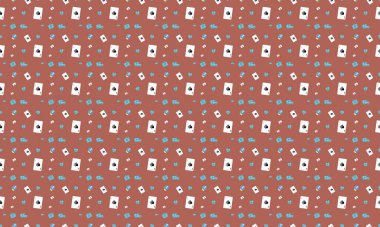 Farklı aksesuarlara sahip renkli arkaplan