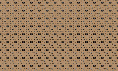 Farklı aksesuarlara sahip renkli arkaplan