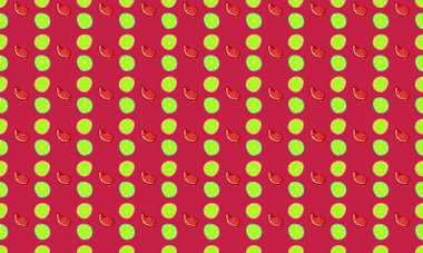 Farklı aksesuarlara sahip renkli arkaplan