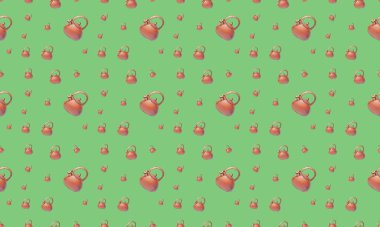 Farklı aksesuarlara sahip renkli arkaplan