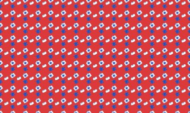 Farklı aksesuarlara sahip renkli arkaplan