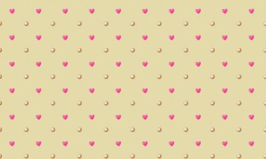 Farklı aksesuarlara sahip renkli arkaplan