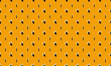 Farklı aksesuarlara sahip renkli arkaplan