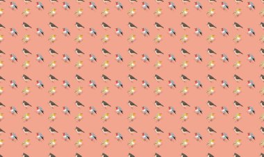 Farklı aksesuarlara sahip renkli arkaplan