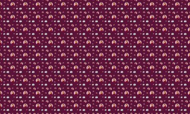 Farklı aksesuarlara sahip renkli arkaplan