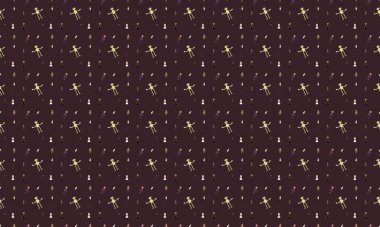 Farklı aksesuarlara sahip renkli arkaplan