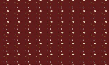 Farklı aksesuarlara sahip renkli arkaplan