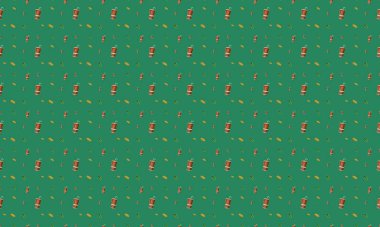 Farklı aksesuarlara sahip renkli arkaplan