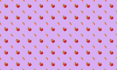 Farklı aksesuarlara sahip renkli arkaplan